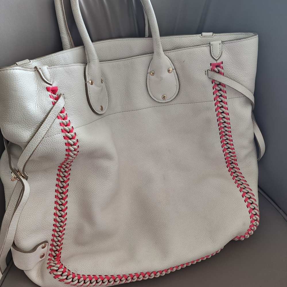 Coach White and Pink Tote Bag
